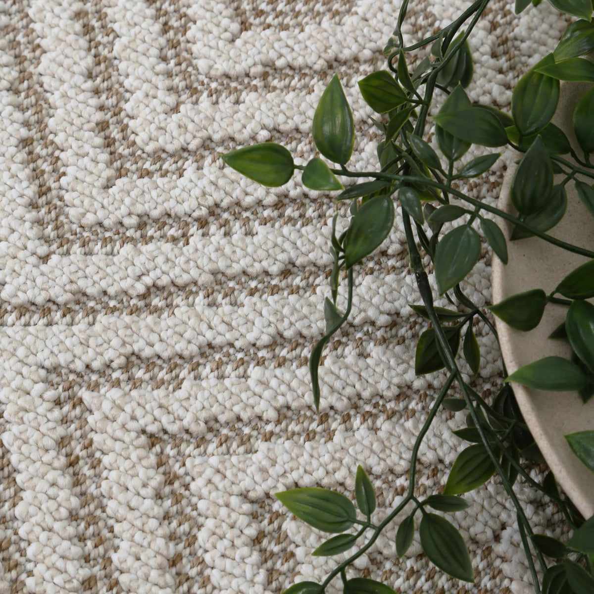 Vanuatu Wickham Beige Geometric Flatweave Rug