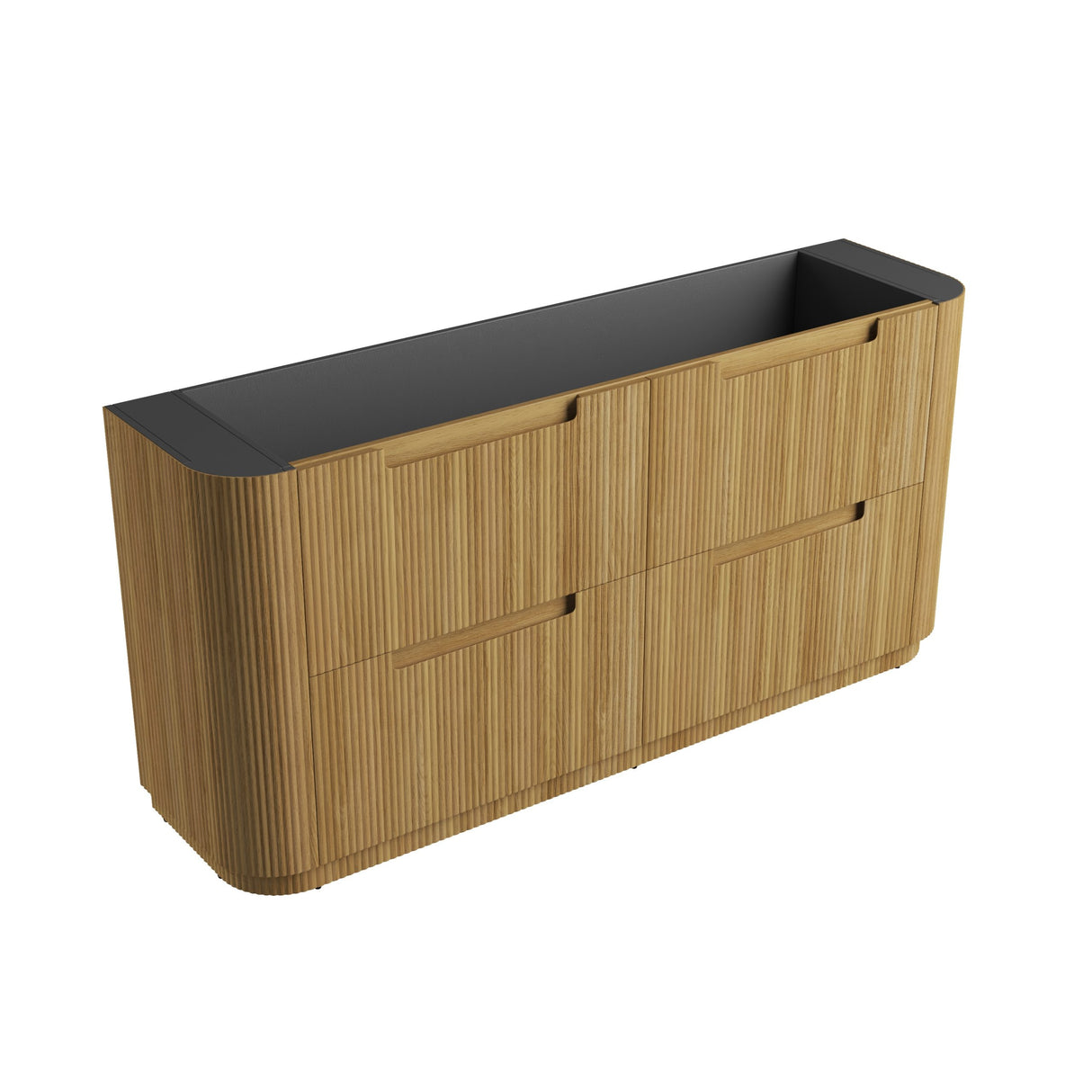 VARCELLI Floor Standing Curve Vanity Harvest Oak (All Sizes)