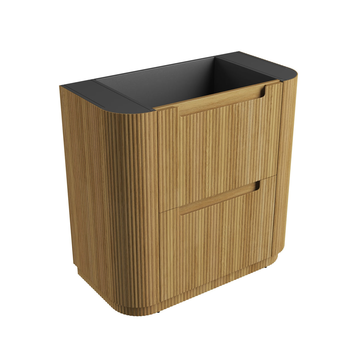 VARCELLI Floor Standing Curve Vanity Harvest Oak (All Sizes)