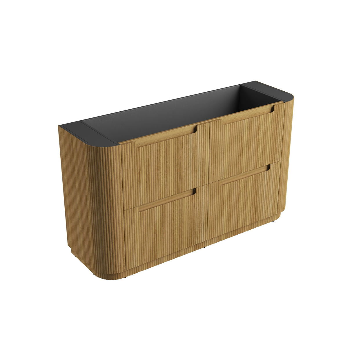 VARCELLI Floor Standing Curve Vanity Harvest Oak (All Sizes)
