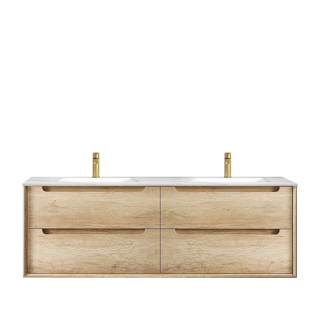 Vanity BYRON Wall Hung 1500mm Natural Oak