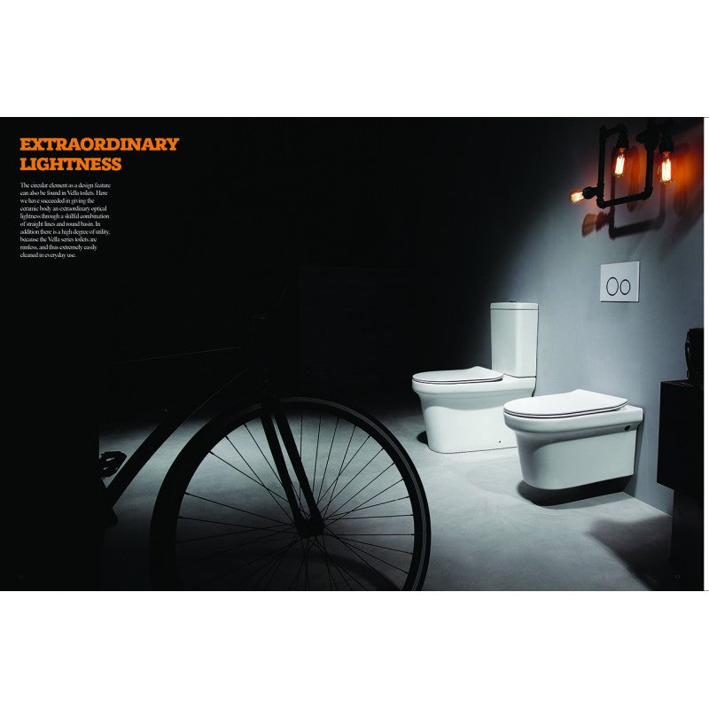 Vella Rimless Nano Glaze Wall Hung Toilet (Gloss White)