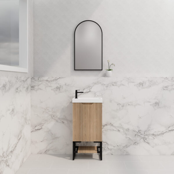 ABS Vienna Mini Wall Hung Vanity 450 (American Oak)