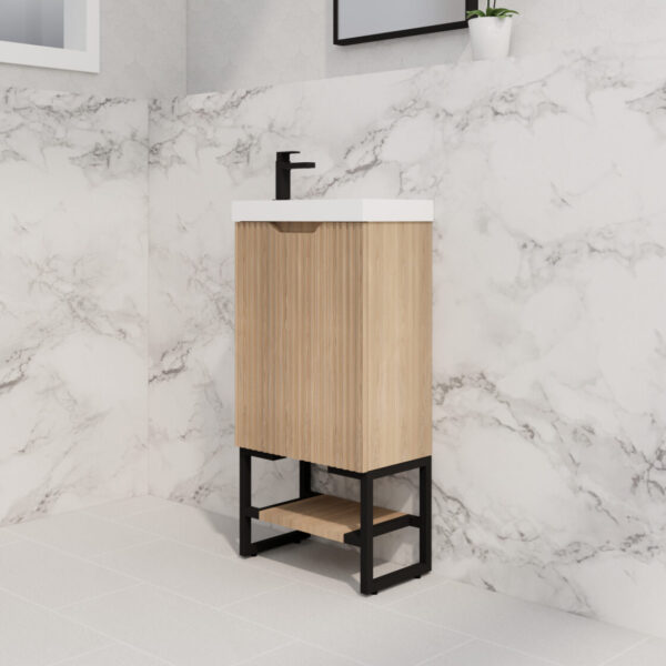 ABS Vienna Mini Wall Hung Vanity 450 (American Oak)
