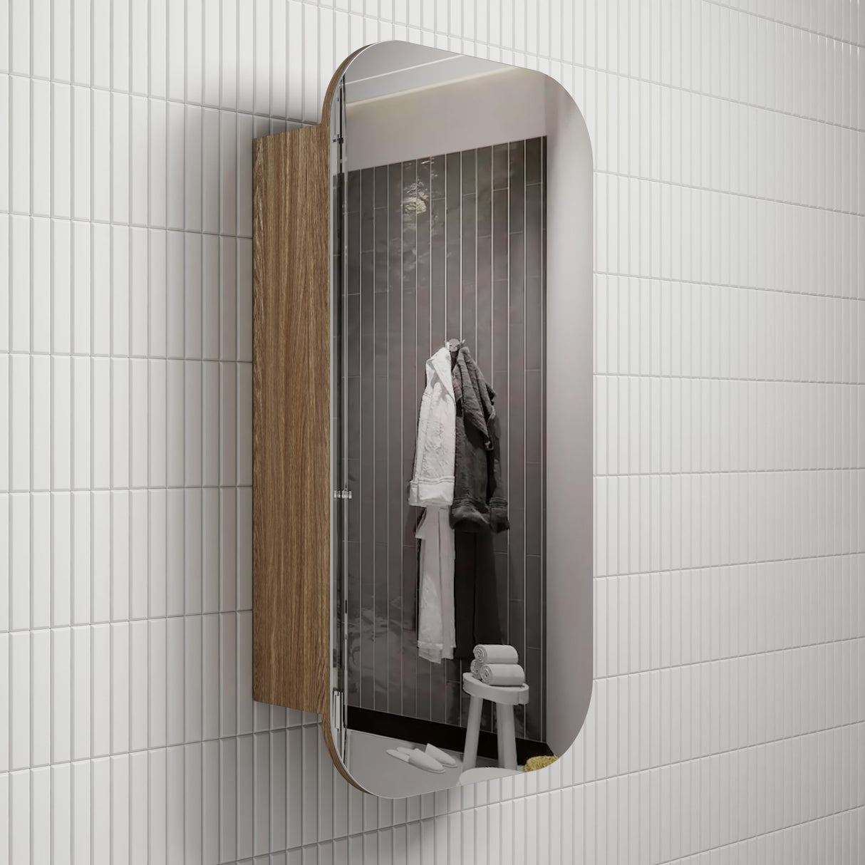 Vienna Shaving Cabinet-havest oak