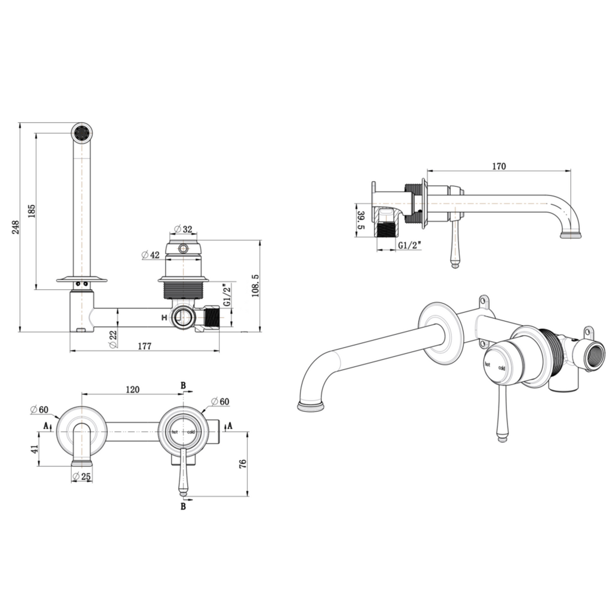 Mica Heritage Combo Mixer - 2P - TRIM KIT