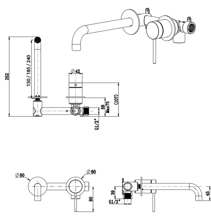 Mica Wall-Spout Combo – Body