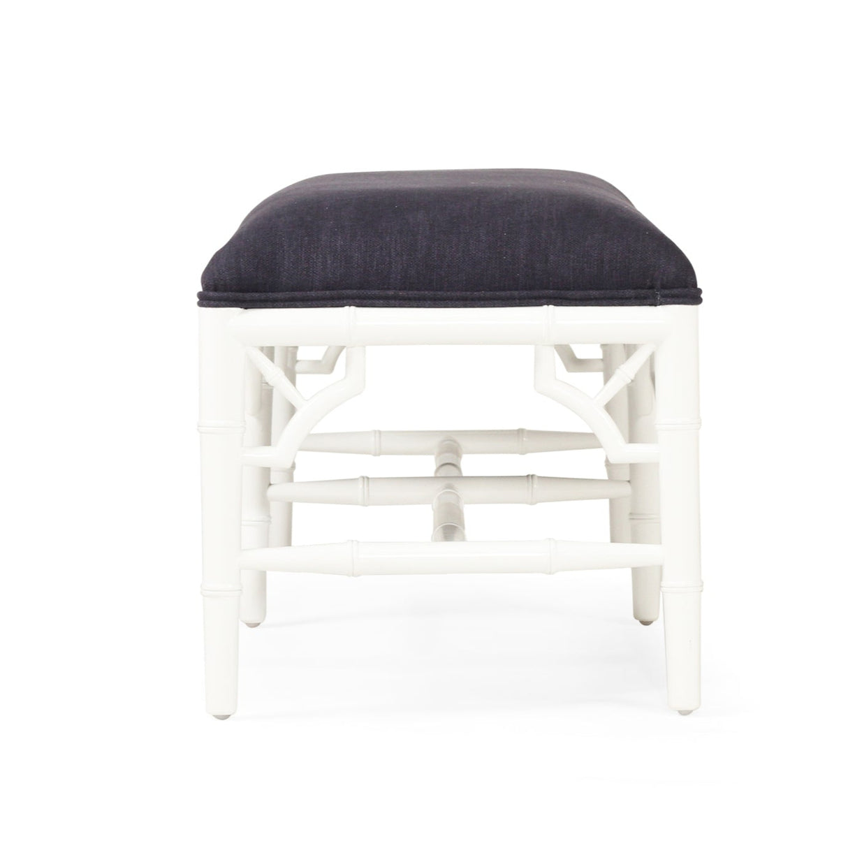 Whitley Chester Mahogany Bench Seat | Bed End – 1.2m – Navy Cushion