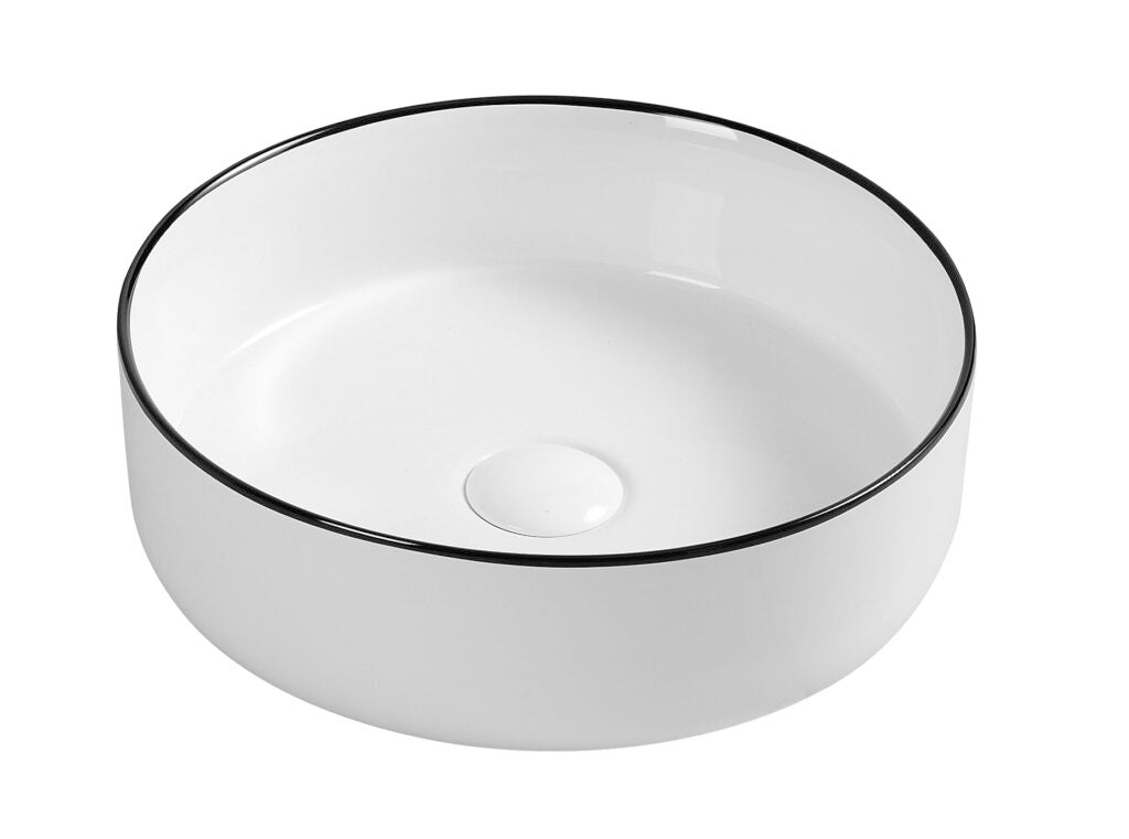 Aulic DOVE Black&White Ceramic Basin (Round: 360x360x120)