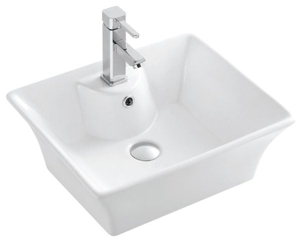 ZENTO 49S Semi-Pedestal Wall Hung Rectangular Basin (495x415x190mm)
