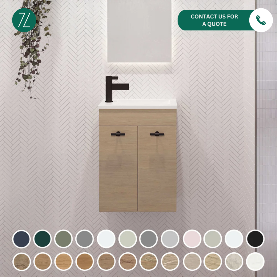 Timberline ENSUITE Single Bowl Wall Hung Vanity (All Sizes)