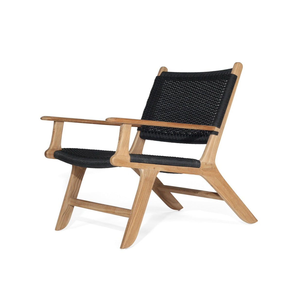 Zane Accent Arm Chair – Black (Close Weave) - 0.72m