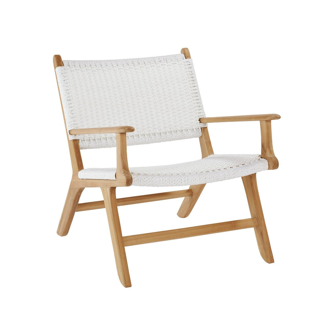 Zane Accent Arm Teak Chair – Whitley (Close Weave) - 0.72m