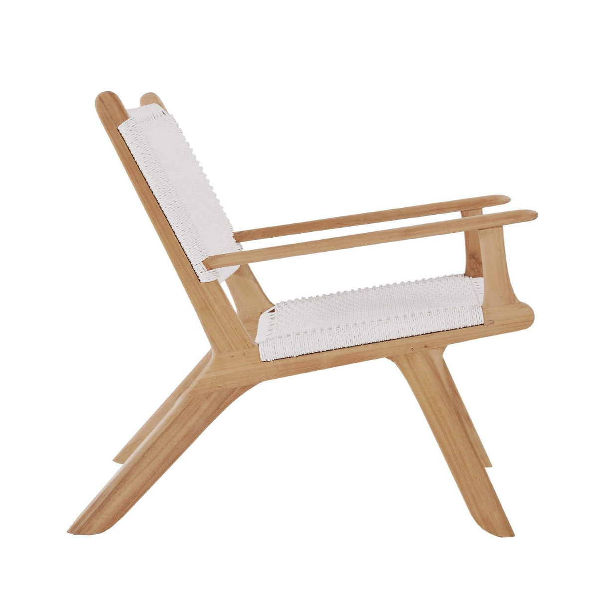 Zane Accent Arm Teak Chair – Whitley (Close Weave) - 0.72m