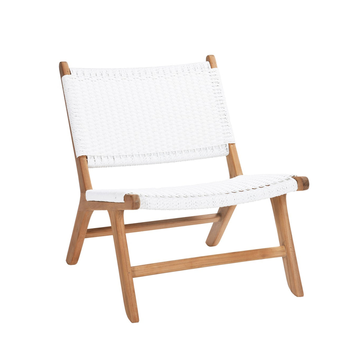 Zane Accent Teak Chair – Whitley (Close Weave) - 0.72m