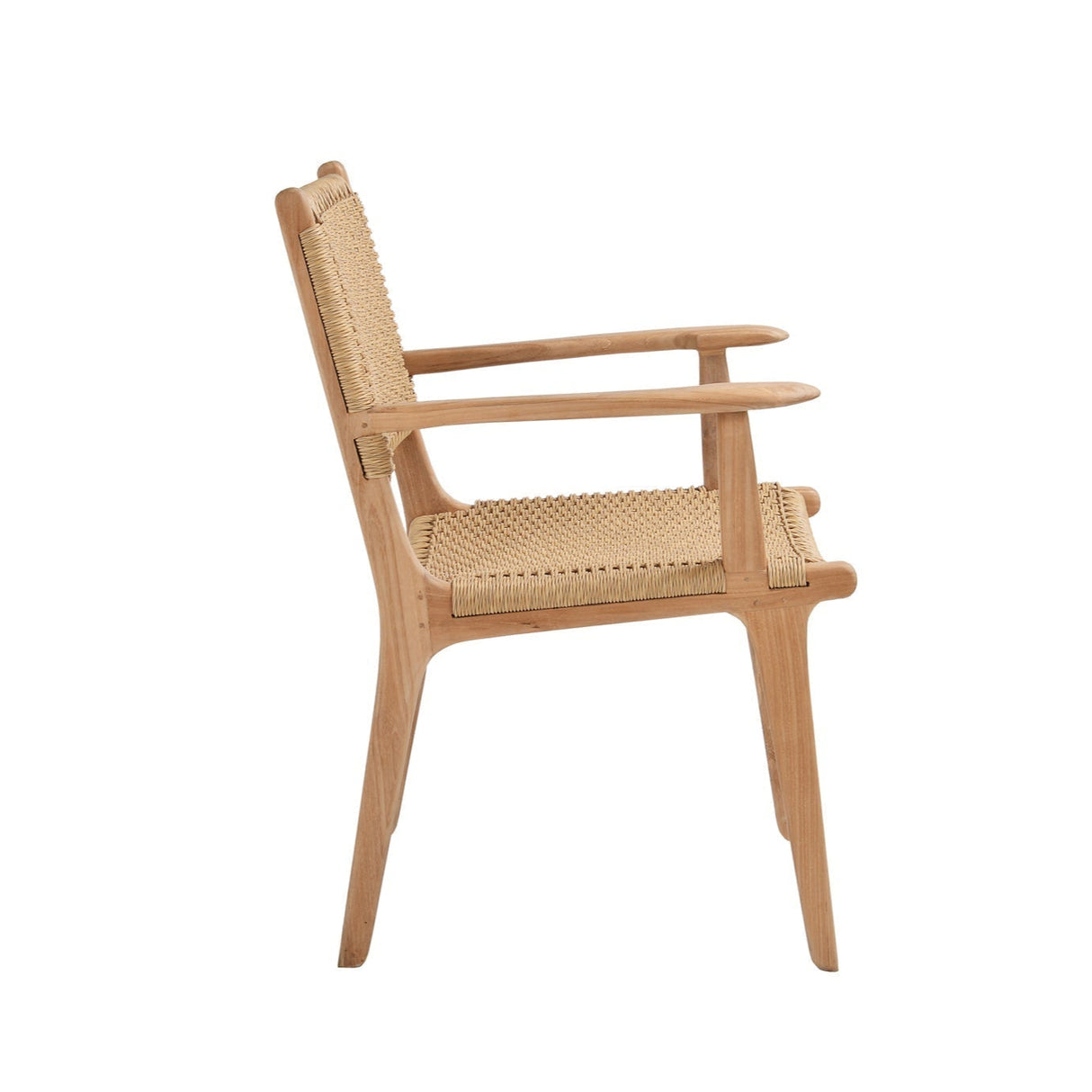 Zane Teak Armchair – Sand – Close Weave 0.66m