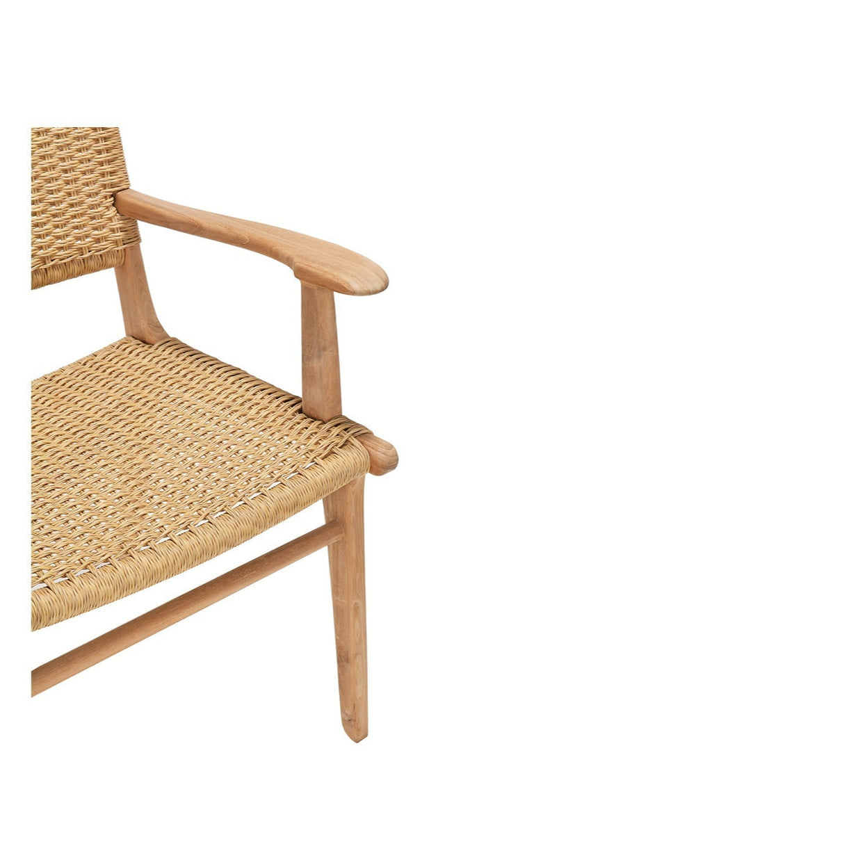 Zane Teak Armchair – Sand – Close Weave