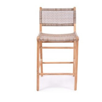 Zane Teak Counter Stool - Washed Grey - 0.95m