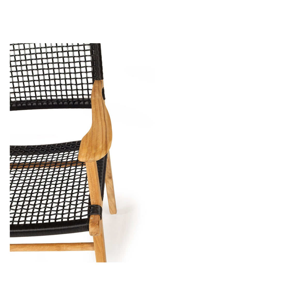 Zane Teak Dining Armchair - Black