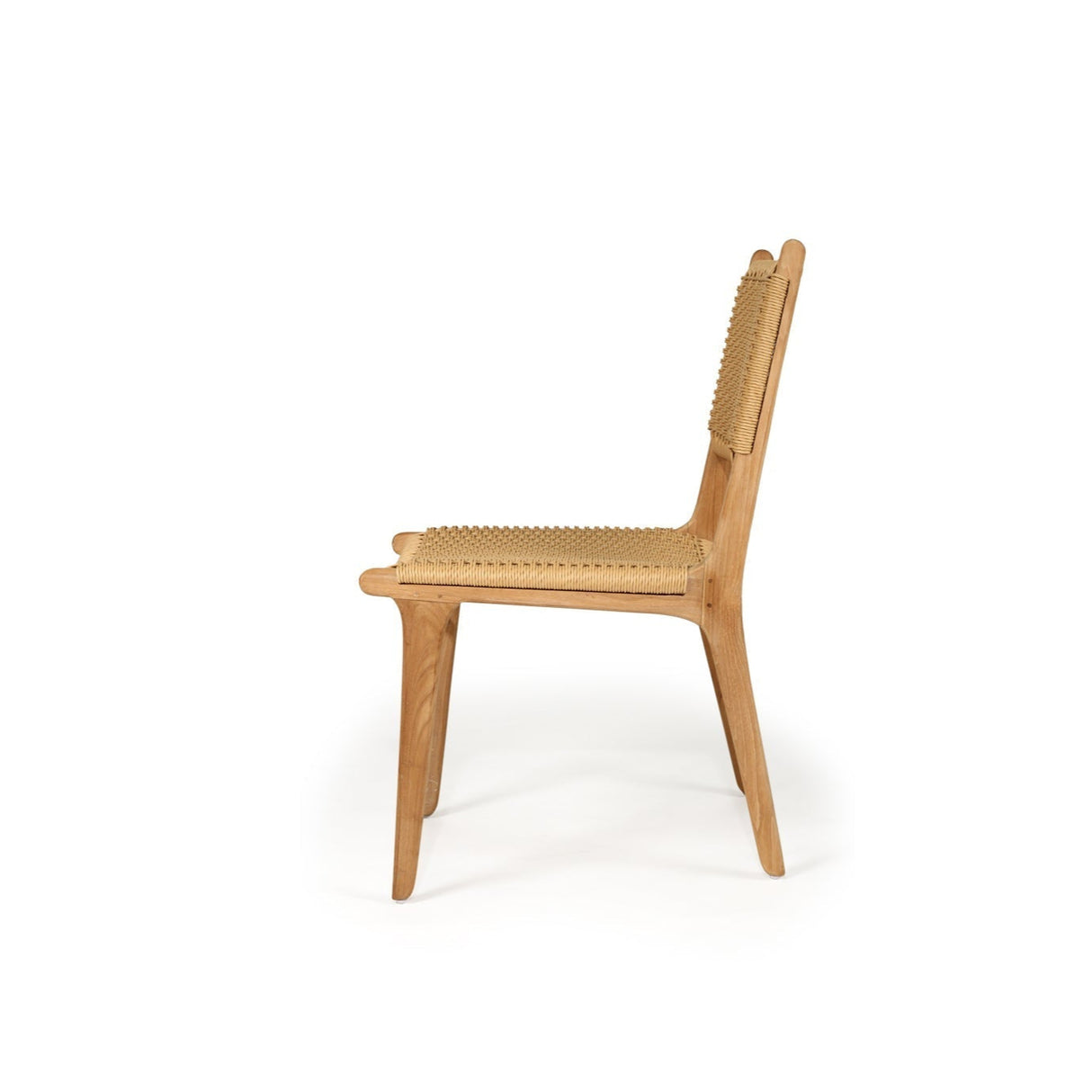 Zane Teak Dining Chair – Sand (Close Weave) 0.45m