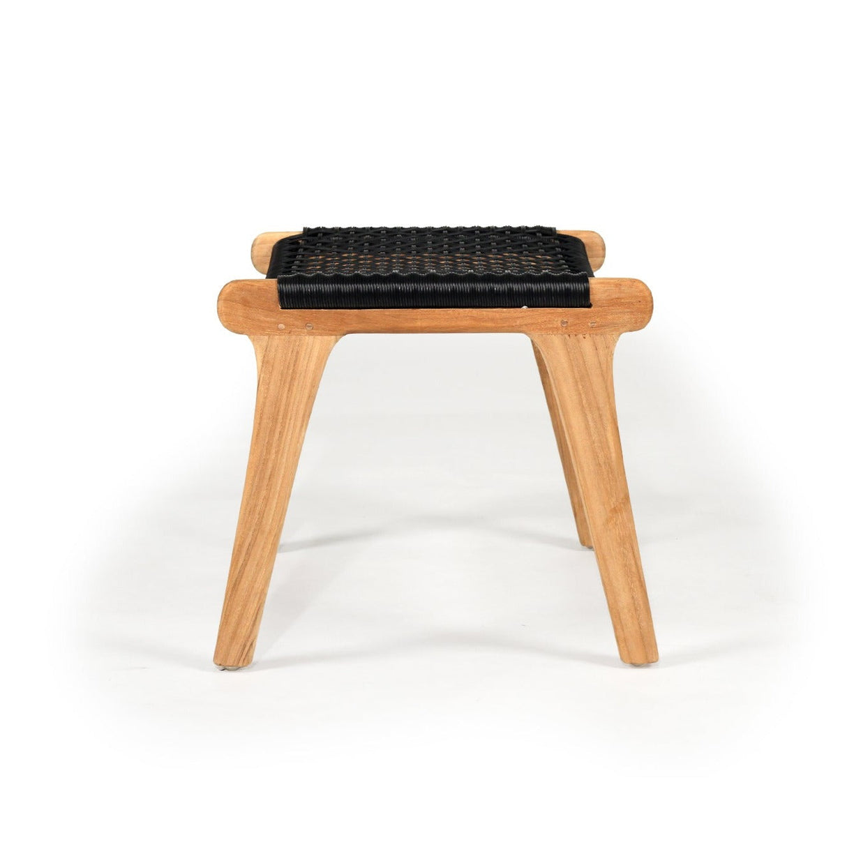 Zane Teak Lazy Chair Ottoman - Black - 0.4m