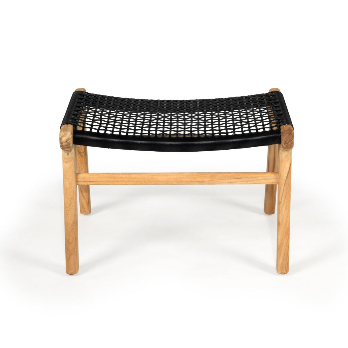 Zane Teak Lazy Chair Ottoman - Black - 0.4m