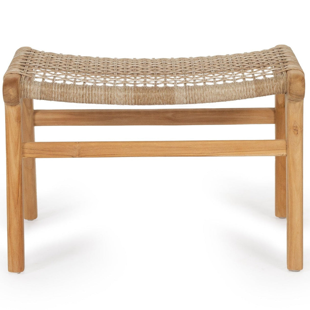 Zane Teak Lazy Chair Ottoman – Washed Grey - 0.4m