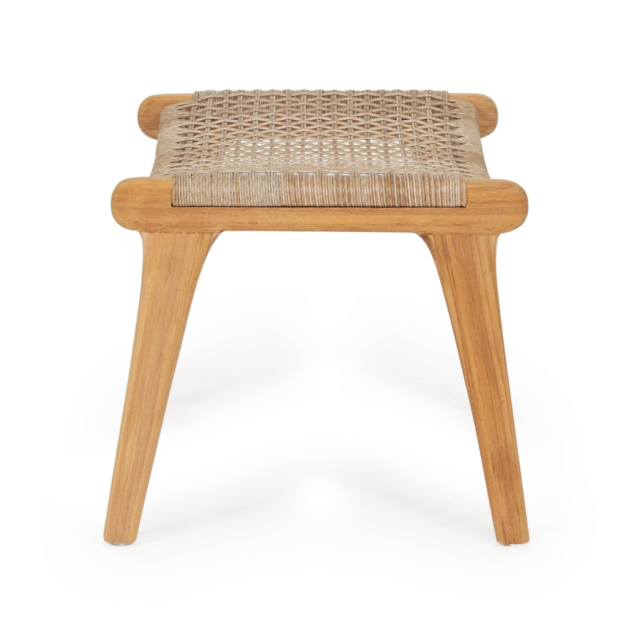 Zane Teak Lazy Chair Ottoman – Washed Grey - 0.4m