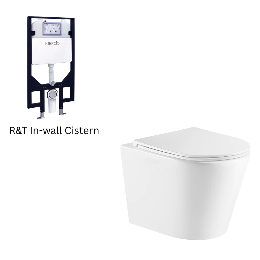 Zara Rimless Wall Hung Toilet Pan (Gloss White)