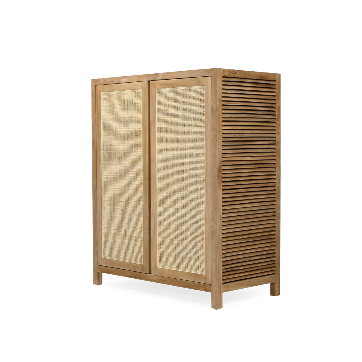Zarah Solid Teak Shoe Cabinet 1m