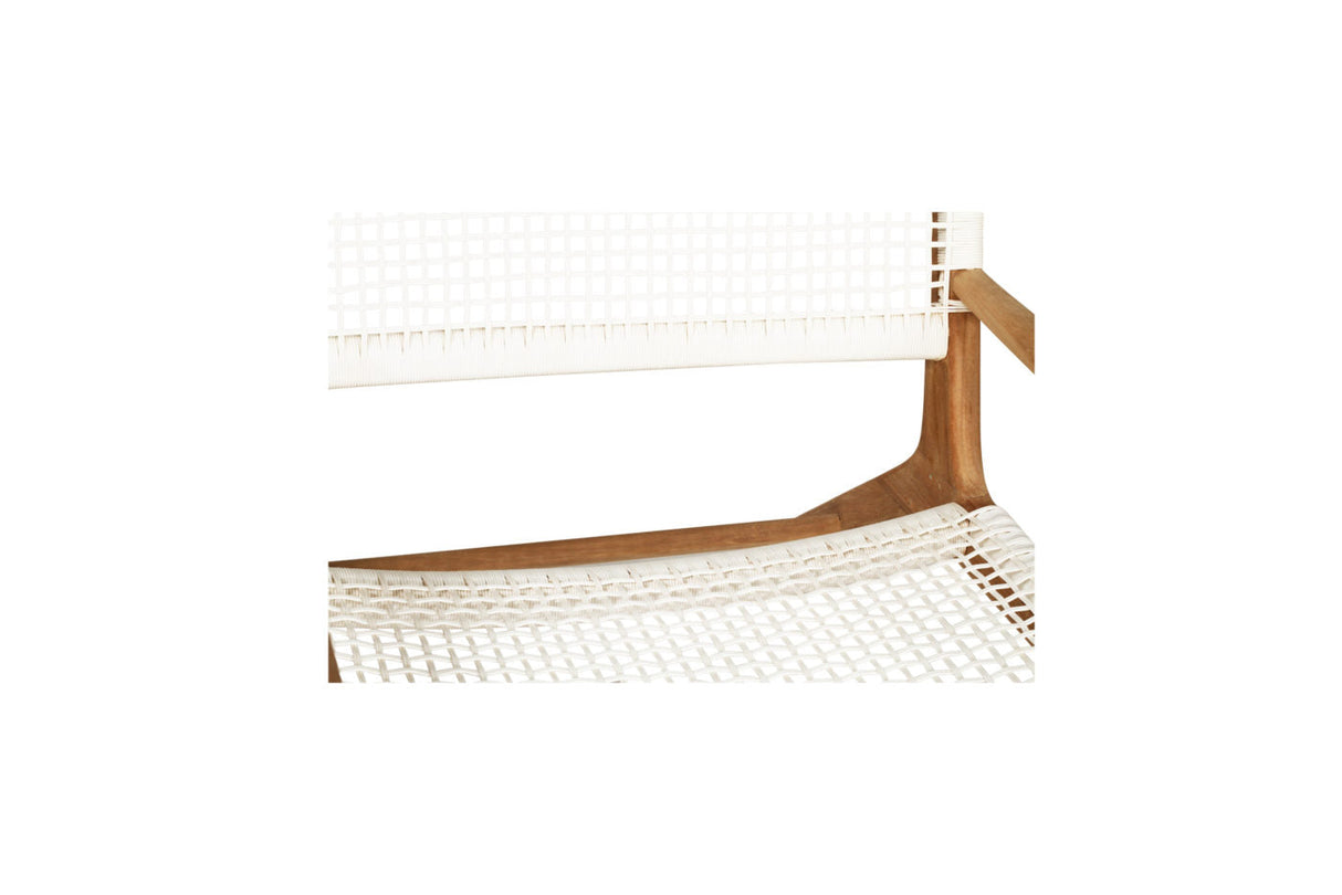 Zane Accent Teak Arm Chair – White