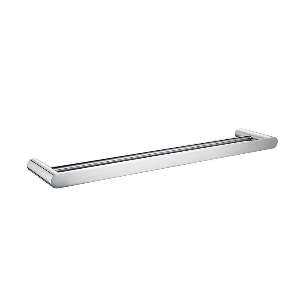 Bellino Solid Brass Double Towel Rail 600mm - Chrome