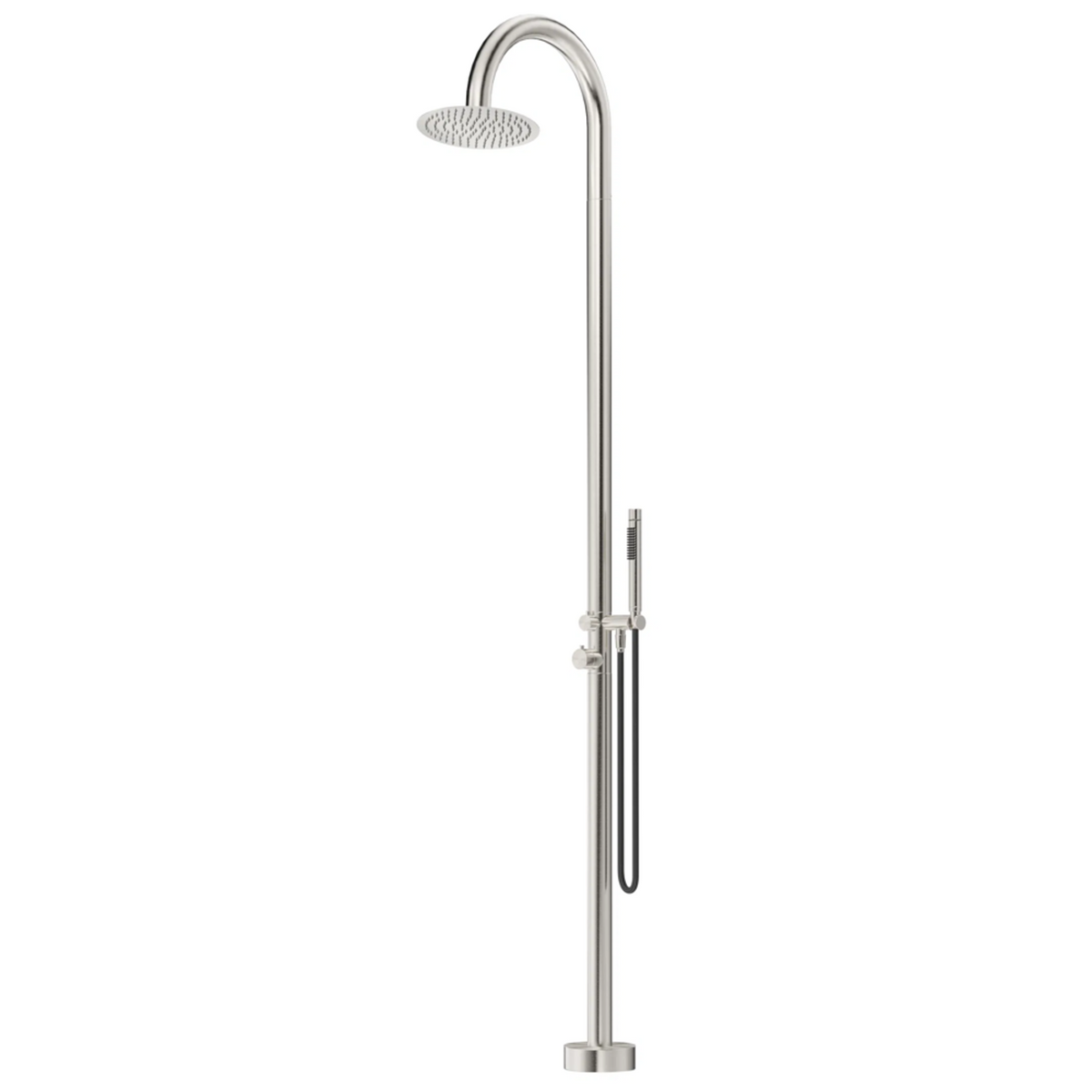 Mica gooseneck freestanding outdoor shower