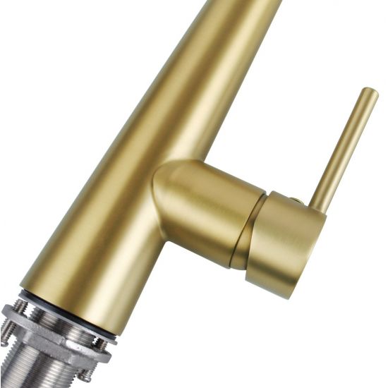 AQU Round Pull Out Kitchen Sink Mixer Tap