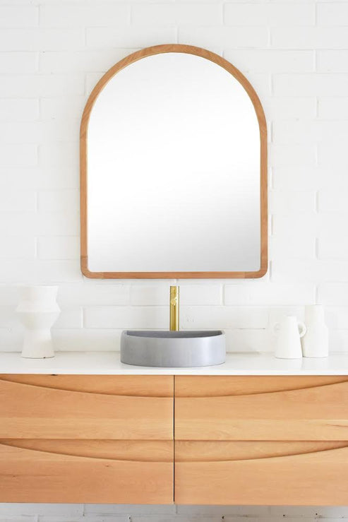 Sticks & Stone Concrete Polished Half Moon Basin