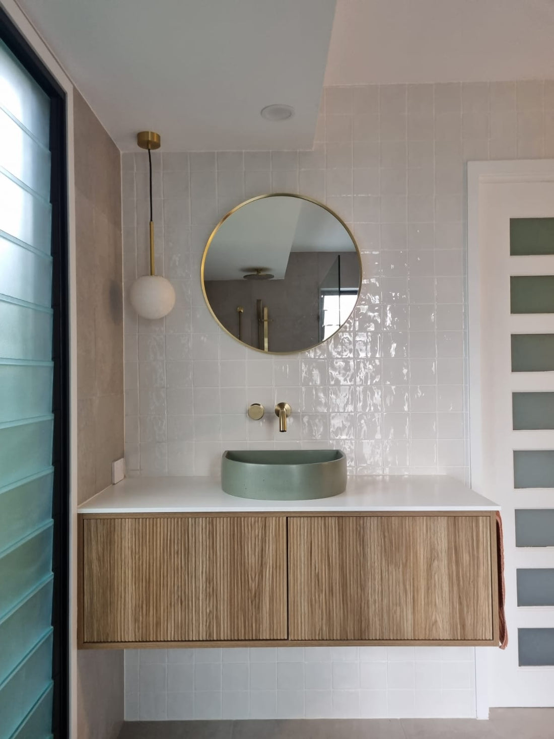 Sticks & Stone Concrete Polished Half Moon Basin