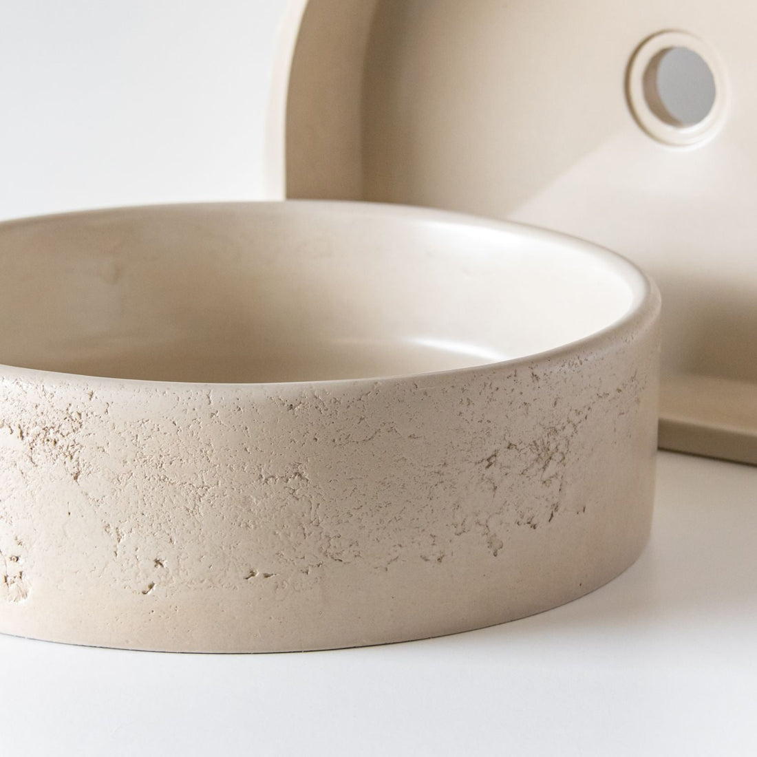 Sticks & Stone Concrete Round Textured Basin