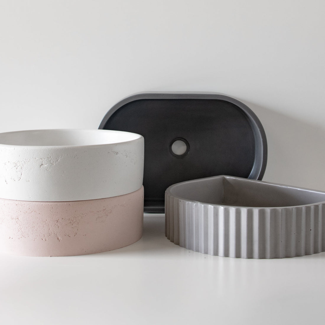 Sticks & Stone Concrete Round Textured Basin