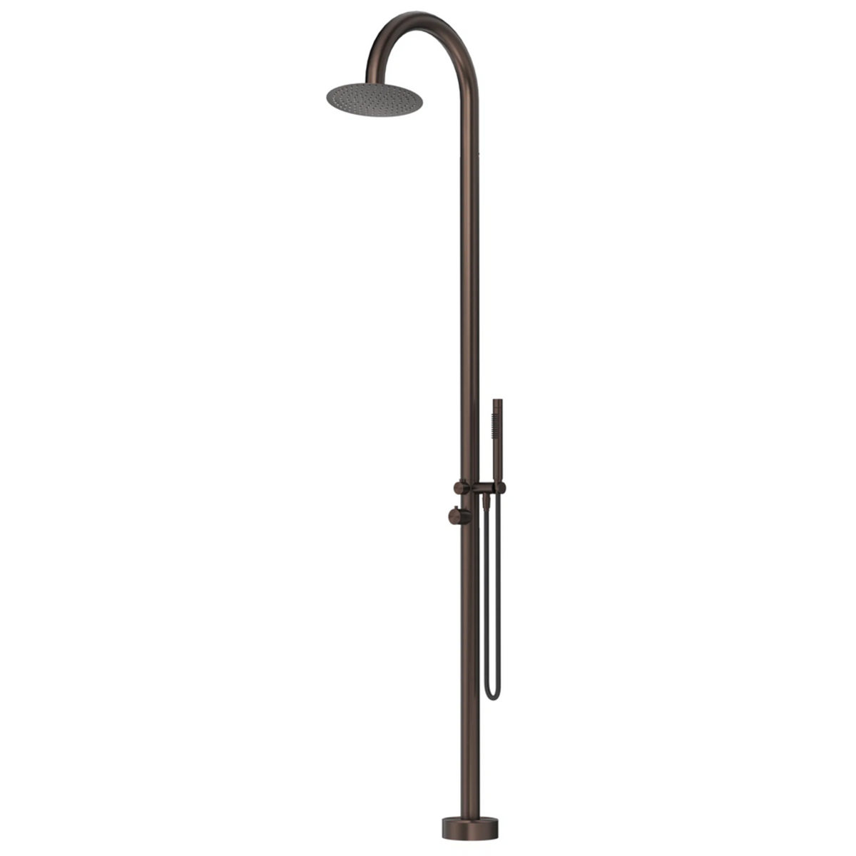 Mica gooseneck freestanding outdoor shower