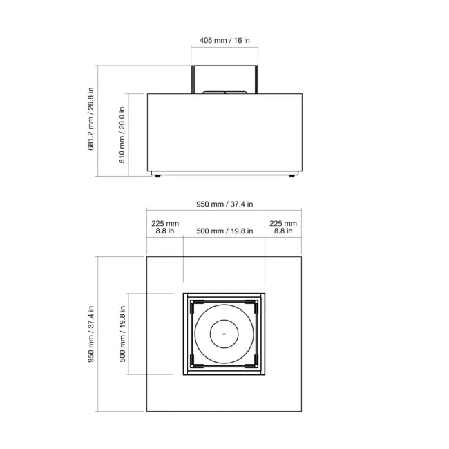 EcoSmart CHASE 38 Fire Table