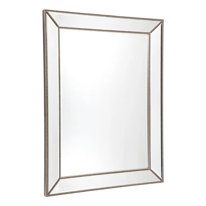 Zeta Wall Mirror - Large Antique Silver