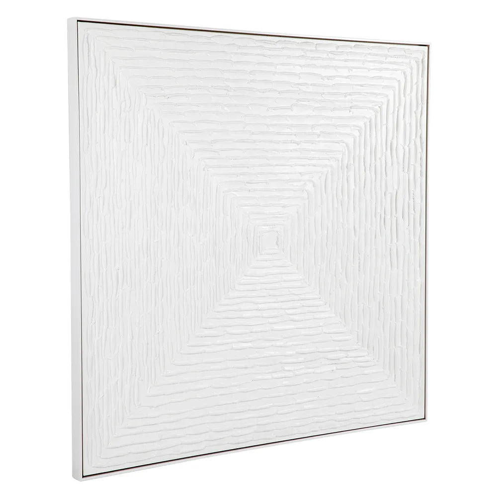 White Vortex Oil On Canvas Painting - Large