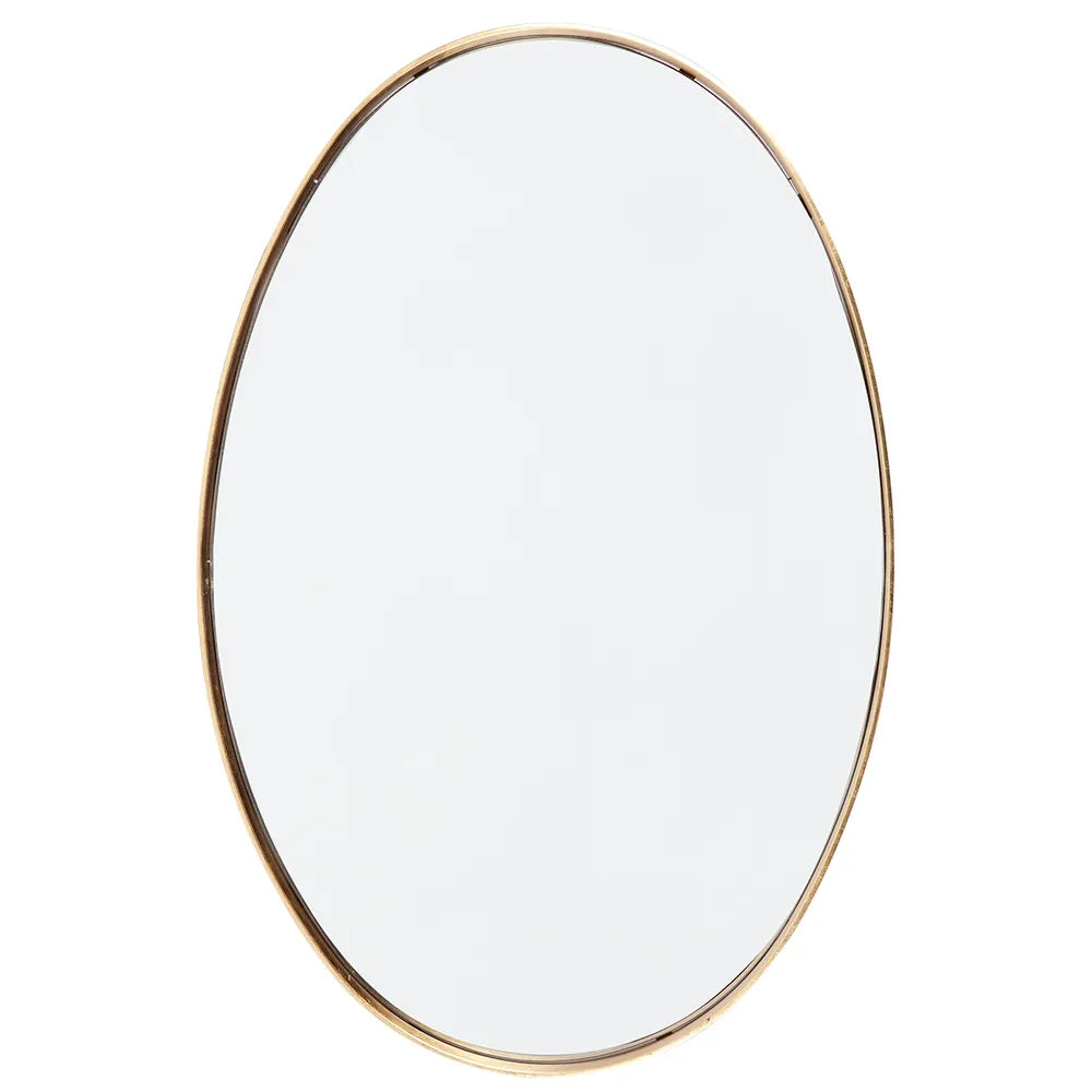 Lucille Oval Wall Mirror - Gold Leaf