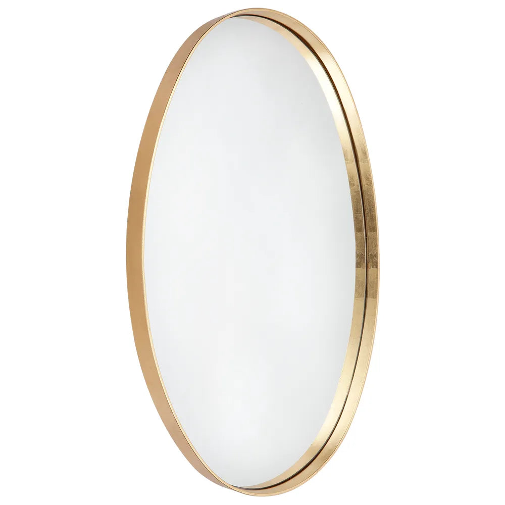 Lucille Oval Wall Mirror - Gold Leaf