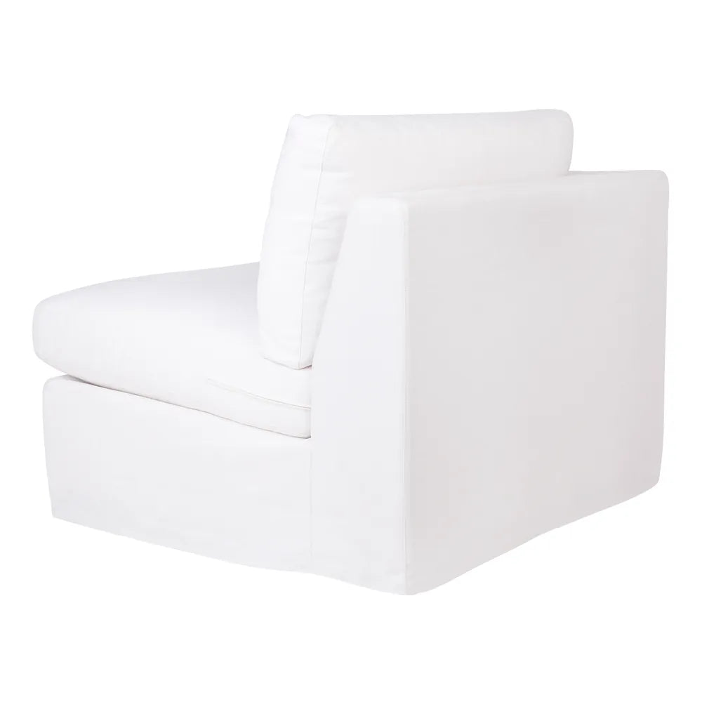 Birkshire Slip Cover Left Arm Facing Seat - White Linen