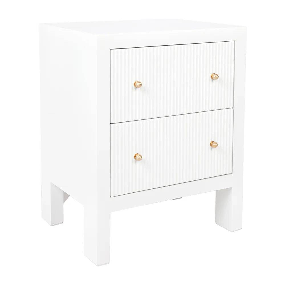 Ariana Bedside Table - Small White