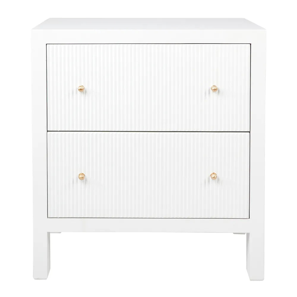 Ariana Bedside Table - Large White