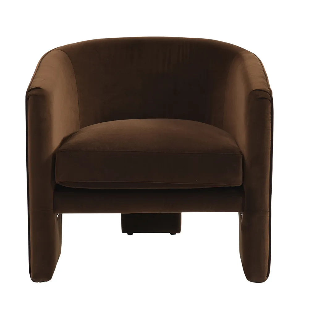 Kylie Arm Chair - Dark Chocolate Velvet