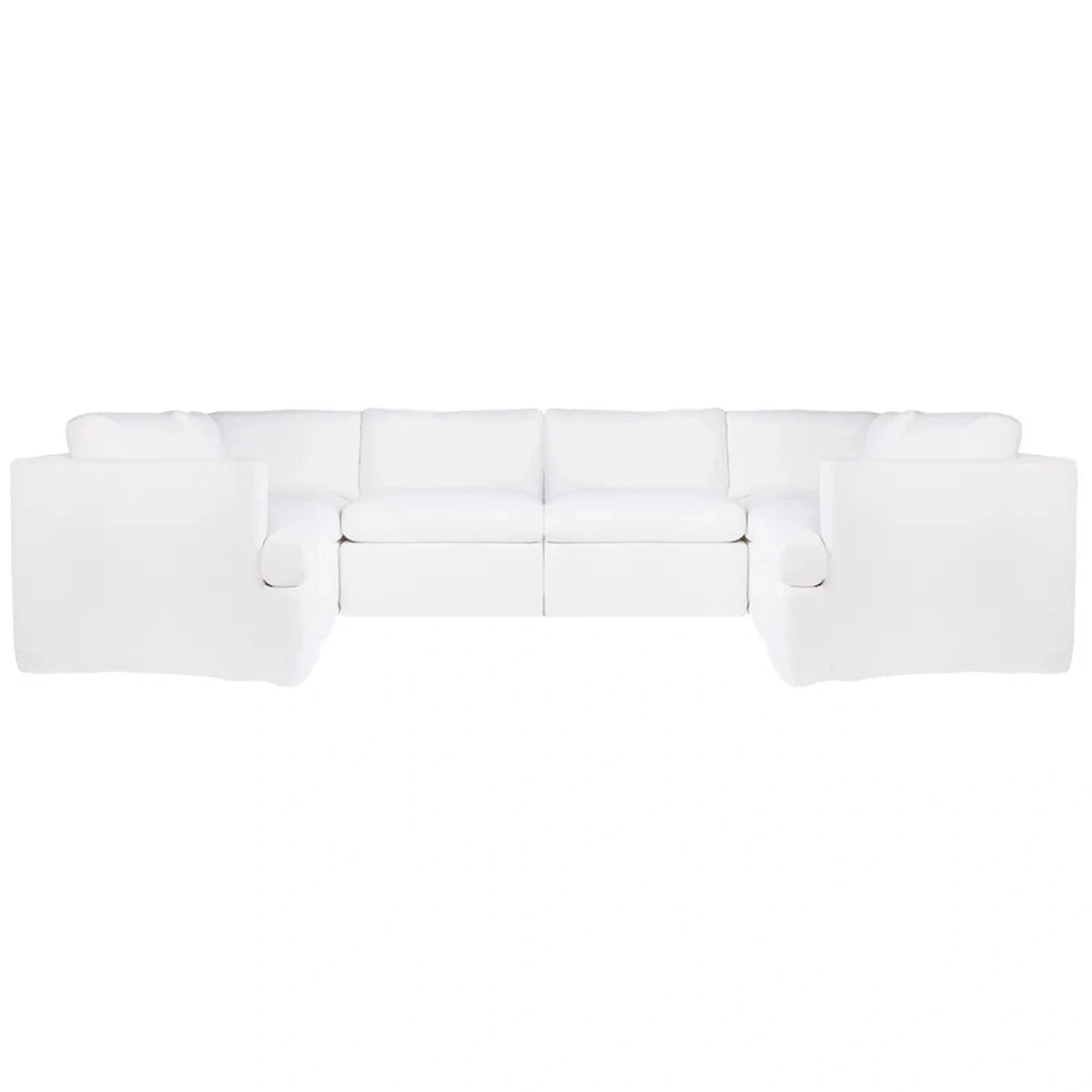 Birkshire Slip Cover Modular Sofa - White Linen Option 5