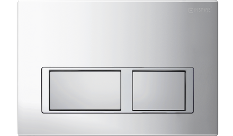 R&T Dual Flush Plate square Chrome